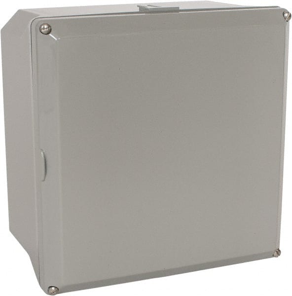 Thomas & Betts - Polycarbonate Standard Enclosure Screw Flat Cover - NEMA 1, 2, 3, 4, 12, 3S, 3SX, 3X, 4X, 8" Wide x 8" High x 4" Deep, Impact Resistant - Exact Tooling
