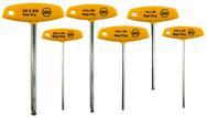 6 Piece - T-Handle Inch MagicRing® Screw Holding Ball End Hex Ergonomic Comfort Grip Set - Exact Tooling