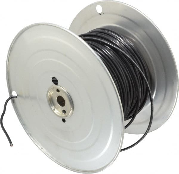 Southwire - 10 AWG, 105 Strand, Black Machine Tool Wire - PVC, Acid, Moisture and Oil Resistant, 500 Ft. Long - Exact Tooling