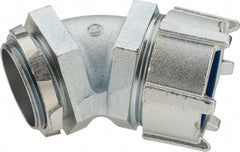 Thomas & Betts - 2-1/2" Trade, Malleable Iron Threaded Angled Liquidtight Conduit Connector - Noninsulated - Exact Tooling