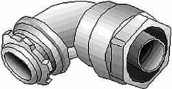 Thomas & Betts - 4" Trade, Malleable Iron Threaded Angled Liquidtight Conduit Connector - Noninsulated - Exact Tooling