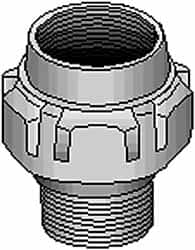 Thomas & Betts - 2" Trade, Steel Threaded Straight Rigid/Intermediate (IMC) Conduit Male Union - Noninsulated - Exact Tooling