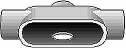 Hubbell Killark - Form 7, TA Body, 1-1/4" Trade, IMC, Rigid Iron Conduit Body - Oval, 8 & 9-1/4" OAL, 20 cc Capacity, Gray, Hazardous & Wet Locations - Exact Tooling