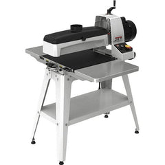 Jet - 5" Diam x 18" Long, Single Phase Floor Drum Sanding Machine - 1/32" Sanding Depth, 1/32 to 3" Thick x 32" Wide Workpiece - Exact Tooling