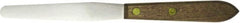 Albion Engineering - 7/16" Wide Spring Blade Stainless Steel Spatula - Flexible, Straight Hardwood Handle, 4" OAL - Exact Tooling
