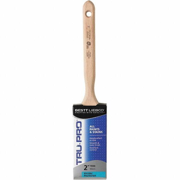 Bestt-Liebco - 2" Flat Nylon/Polyester Sash Brush - Wood Long Sash Handle - Exact Tooling