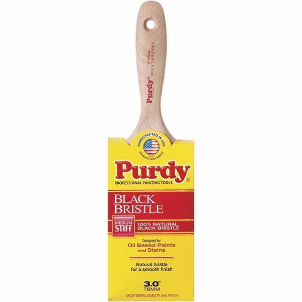 Purdy - 3" Flat Hog Wall Brush - 3-3/8" Bristle Length, 3-3/8" Wood Beavertail Handle - Exact Tooling