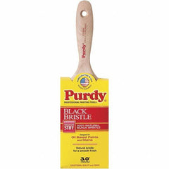 Purdy - 3" Flat Hog Wall Brush - 3-3/8" Bristle Length, 3-3/8" Wood Beavertail Handle - Exact Tooling