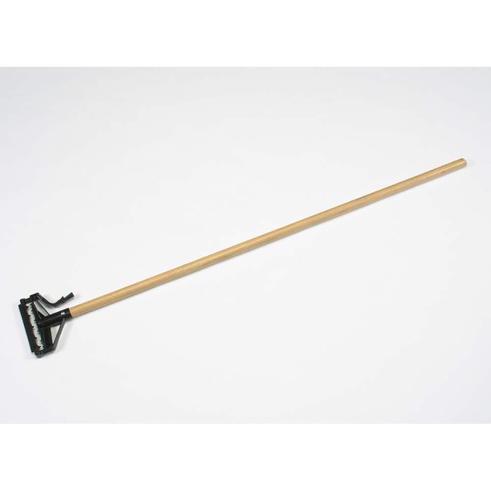 Ability One - Mop Handles; For Use With: Mops ; Connection Type: Snap-On ; Handle Length (Inch): 57 ; Handle Material: Wood ; Handle Style: Straight - Exact Tooling
