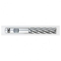 1-1/2 Dia. x 6-1/2 Overall Length 6-Flute Square End HSS-CO SE End Mill-Round Shank-Non-Center Cutting-Uncoated - Exact Tooling
