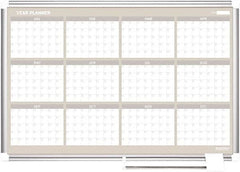 MasterVision - 36" High x 36" Wide Magnetic Dry Erase Calendar - Steel - Exact Tooling