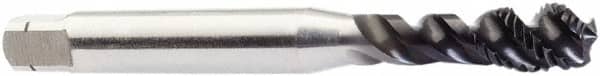 Sandvik Coromant - #8-36 UNF 3 Flute 2B Spiral Flute Tap - High Speed Steel, 63mm OAL, Right Hand Thread, H2, Series CoroTap 300 - Exact Tooling