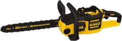 DeWALT - 40 Volt, 50 Ft/sec, Battery Powered Chainsaw - 16" Guide Bar Length, 7,500 RPM, 3/8" Chain Pitch - Exact Tooling