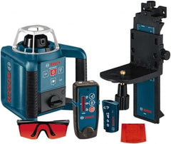 Bosch - 1,000' Measuring Range, 1/8" at 100' Accuracy, Self-Leveling Horizontal & Vertical Rotary Laser - ±5° Self Leveling Range, 1 Beam, 2-D Battery Included - Exact Tooling
