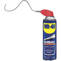 WD-40 - 14.4 oz EZ-Reach Multi-Use Product with 8" Flexible Smart Straw, Sprays 2 Ways - Multi-Purpose Lubricant: Stop Squeaks, Removes & Protects, Loosens Rusted Parts, Free Sticky Mechanisms, Drives Out Moisture - Exact Tooling