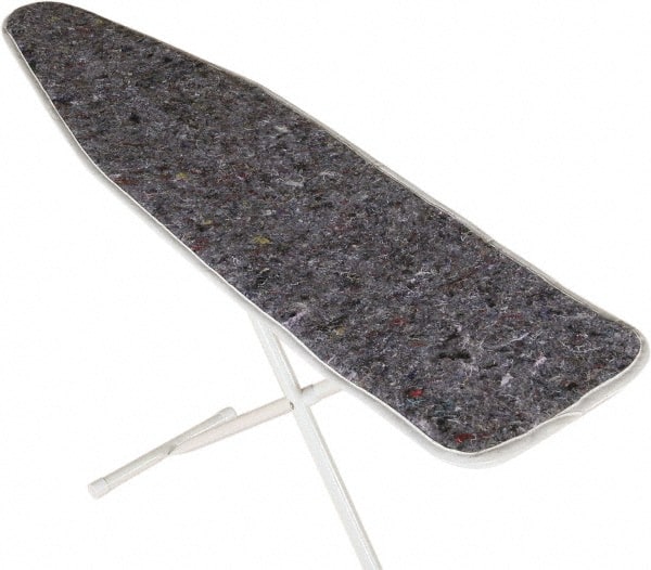 Ability One - 4.5' Long x 1' Wide Cotton Ironing Board Pad - Gray, Grommet - Exact Tooling