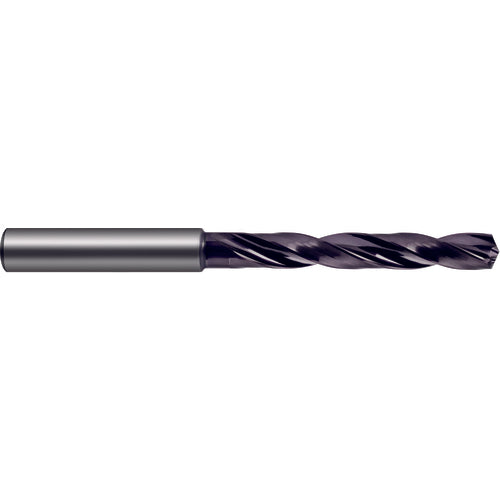 8.8 mm Dia. × 10 mm Shank × 61 mm Flute Length × 103 mm OAL, 5xD, 140°, nano-FIREX, 2 Flute, Coolant Thru, Solid Carbide Drill - Exact Tooling