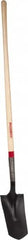 Razor-Back - 12" High x 5-3/4" Wide Tapered Steel Shovel - 48" Long Wood Straight Handle, Rolled - Exact Tooling