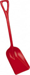 Remco - 14" High x 11" Wide Square Plastic Shovel - 38" Long Plastic D-Grip Handle - Exact Tooling