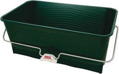 Wooster Brush - 5 Gal, 10" High, Polypropylene Rectangular Green Single Pail - Handle Included, 14" Top Length x 24" Top Width - Exact Tooling