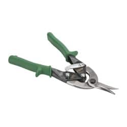 Paramount - 1-1/4" Length of Cut, Right Pattern Aviation Snip - 9-3/4" OAL, Steel Handle, 4047 Molybenum Alloy Steel Blade, 18 AWG Steel Capacity - Exact Tooling