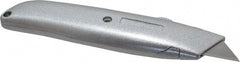Paramount - Retractable Utility Knife - 2-3/8" Blade, Zinc Handle, 2 Blades Included - Exact Tooling