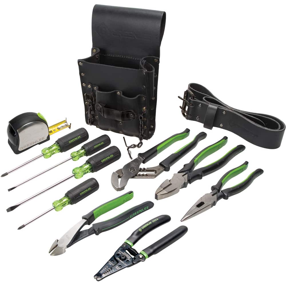 Greenlee - 12 Piece Electrician's Standard Tool Set - Exact Tooling