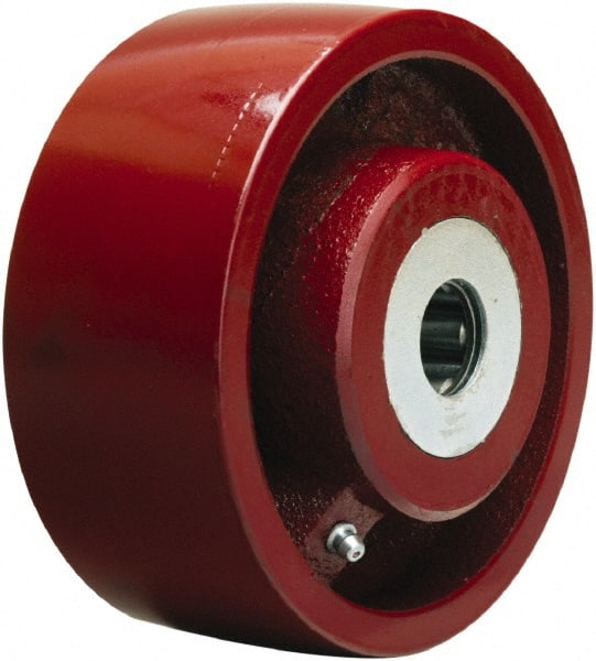 Hamilton - 7 Inch Diameter x 2-1/2 Inch Wide, Cast Iron Caster Wheel - 1,500 Lb. Capacity, 3-1/4 Inch Hub Length, 1-1/4 Inch Axle Diameter, Straight Roller Bearing - Exact Tooling