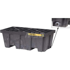 Justrite - Spill Pallets, Platforms, Sumps & Basins; Type: EcoPolyBlend? Spill Control Pallets ; Number of Drums: 2 ; Sump Capacity (Gal.): 66.00 ; Load Capacity (Lb.): 2500.000 ; Material: Polyethylene ; Height (Inch): 18 - Exact Tooling