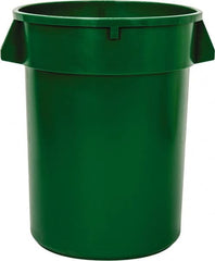 PRO-SOURCE - 32 Gal Green Round Trash Can - Polyethylene - Exact Tooling