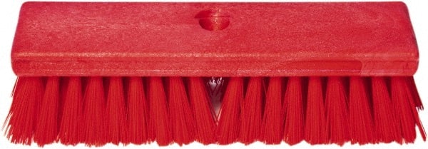 PRO-SOURCE - 1-3/4" Bristle Length, Polypropylene Food Service Brush - 10" Long x 2-1/2" Wide Head, Red, Foam Block - Exact Tooling