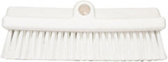 PRO-SOURCE - 1-3/4" Bristle Length, Polypropylene Food Service Brush - 10" Long x 5" Wide Head, 20" OAL, Long Handle, White, Foam Block - Exact Tooling
