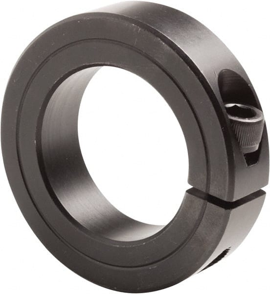 Climax Metal Products - 3-3/16" Bore, Steel, One Piece Clamp Collar - 4-1/2" Outside Diam, 7/8" Wide - Exact Tooling