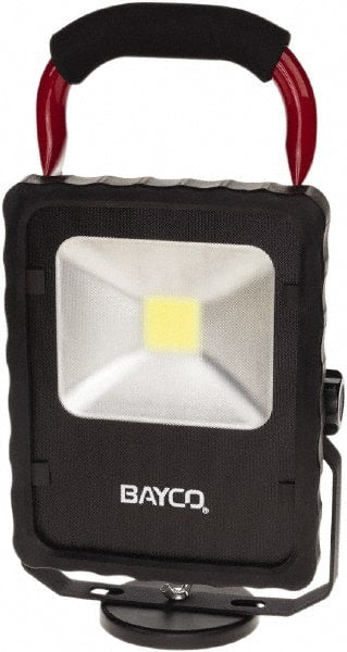 Bayco - 20 Watt, Electric, LED Portable Magnetic Mount Work Light - 12' Cord, 1 Head, 2,200 Lumens, Aluminum, 11-1/2" Long x 6.2" Wide x 3.1" High - Exact Tooling