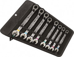 Wera - 11 Piece, 8mm to 19mm, Combination Wrench Set - Metric Measurement Standard, Chrome Vanadium Finish, Comes in Nylon Pouch - Exact Tooling