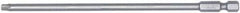 Wiha - T9 Torx Bit - 1/4" Hex Drive, 6" OAL - Exact Tooling