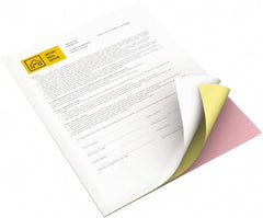 Xerox - 8-1/2" x 11" Canary, Pink & White Digital Carbonless Paper - Use with Laser Copiers, Laser Printers - Exact Tooling