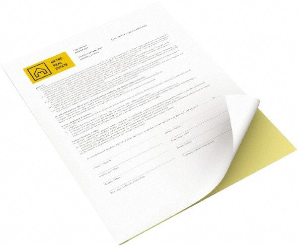 Xerox - 8-1/2" x 11" Canary & White Carbonless Paper - Use with Xerox Colorpress 100, 800, XC550, 560, 700, 700i, 770, DocuColor 5000, 7000, 8000, Nuvera Family - Exact Tooling