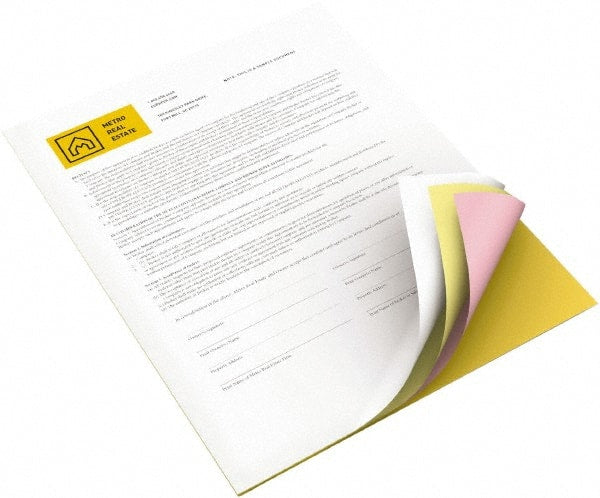 Xerox - 8-1/2" x 11" Canary, Goldenrod, Pink & White Carbonless Paper - Use with Xerox Colorpress 100, 800, XC550, 560, 700, 700i, 770, DocuColor 5000, 7000, 8000, Nuvera Family - Exact Tooling