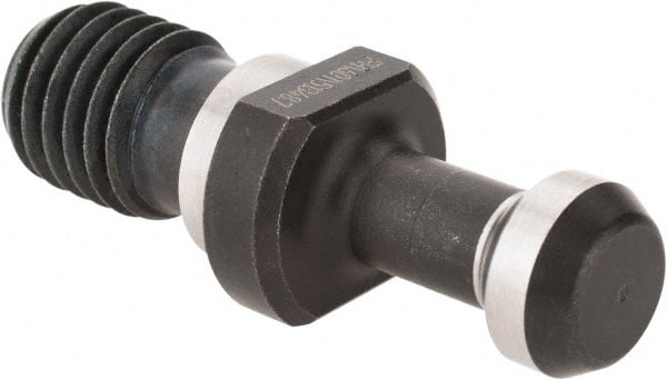 Accupro - C Style, BT30 Taper, M12x1.75 Thread, 45° Angle Radius, High Torque Retention Knob - 1.6929" OAL, 0.433" Knob Diam, 0.7087" Flange Thickness, 0.9055" from Knob to Flange, 0.4921" Pilot Diam - Exact Tooling