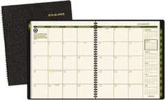 AT-A-GLANCE - 12 Sheet, 9 x 11", Monthly Planner - Black - Exact Tooling