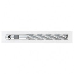 1 Dia. x 8-1/2 Overall Length 6-Flute Square End HSS-CO SE End Mill-Round Shank-Center Cutting-TiCN - Exact Tooling