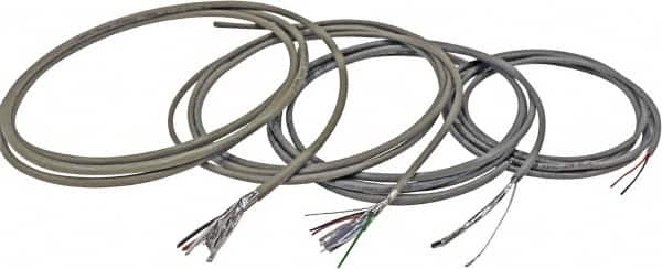 Value Collection - 18 AWG, 3 Wire, 100' OAL Shielded Automation & Communication Cable - PVC Insulation, Tinned Copper Conductor, 300 Volts, 0.23" OD - Exact Tooling