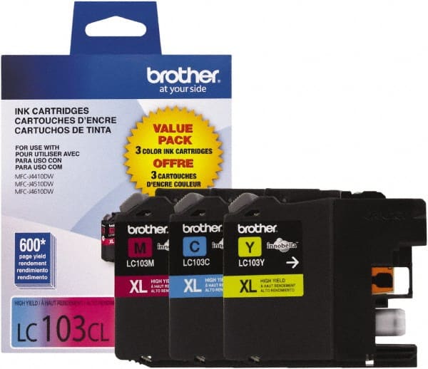 Brother - Cyan, Magenta & Yellow Ink Cartridge - Use with Brother DCP-J152W, MFC-J245, J285DW, J4310DW, J4410DW, J450DW, J4510DW, J4610DW, J470DW, J4710DW, J475DW, J650DW, J6520DW, J6720DW, J6920DW, J870DW, J875DW - Exact Tooling