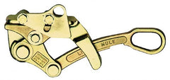Little Mule - Single Eye, Hot Line Grip, Steel Wire Grip Hoist - 0.18 to 0.6" Cable Diam - Exact Tooling