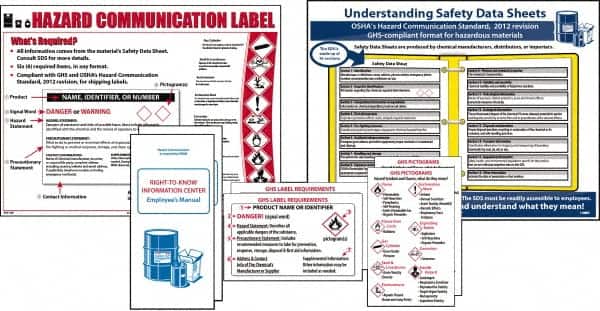 NMC - Not Applicable Hazmat, Spill Control & Right to Know Training Kit - English, Includes Posters, Wallet Cards, Booklets - Exact Tooling
