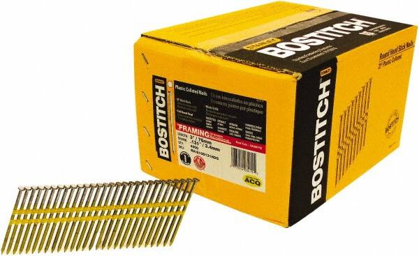 Stanley Bostitch - 11 Gauge 0.131" Shank Diam 3" Long Framing Nails for Power Nailers - Exact Tooling