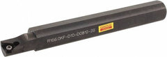 Sandvik Coromant - Internal/External Thread, Right Hand Cut, 5/8" Shank Width x 14.48mm Shank Height Indexable Threading Toolholder - 5" OAL, R166.0L-11 Insert Compatibility, R166.0KF..C Toolholder, Series T-Max U-Lock - Exact Tooling