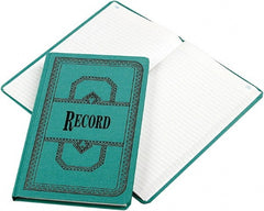 Boorum & Pease - 300 Sheet, 12-1/8 x 7-5/8", Record Rule Record/Account Book - Blue - Exact Tooling