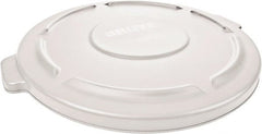 Rubbermaid - Round Lid for Use with 32 Gal Round Trash Cans - White, Low-Density Polyethylene, For Brute Trash Cans - Exact Tooling